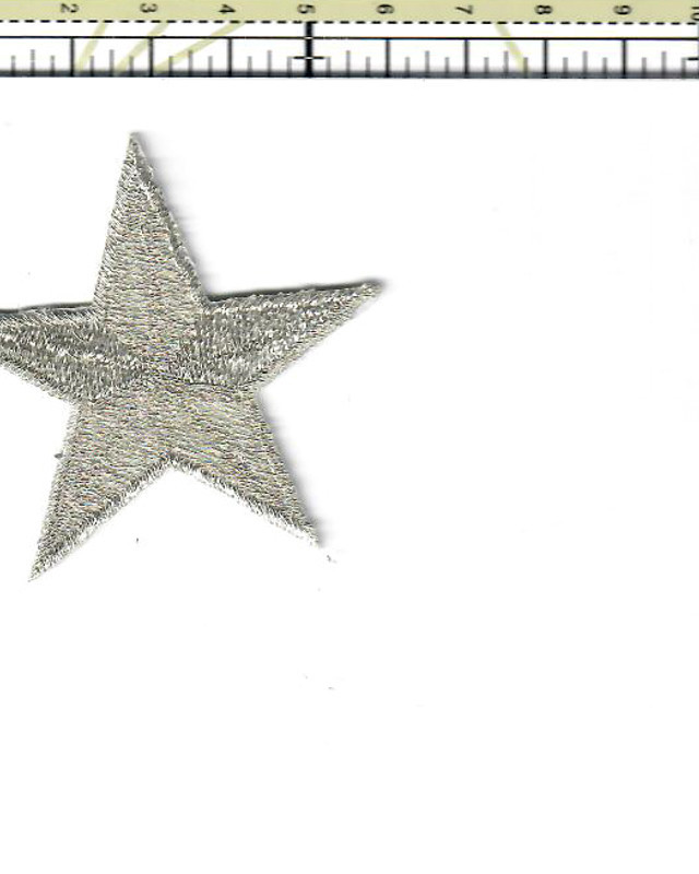 Badge thermocollant Etoile argent - Mercerine