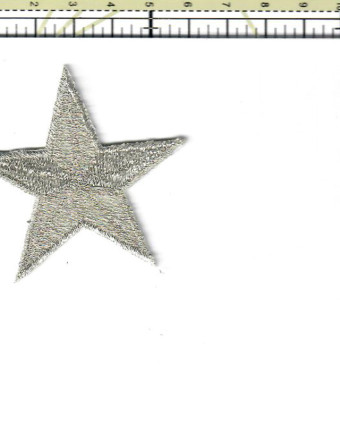 Badge thermocollant Etoile argent - Mercerine