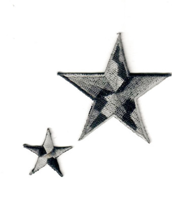 Badge thermocollant Etoiles camouflage gris - Mercerine