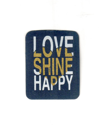 Badge thermocollant Love shine Happy - Mercerine