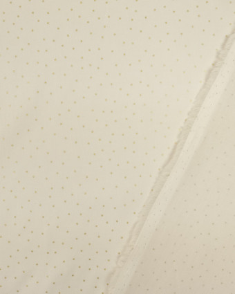 Voile de coton bio beige pois doré - Mercerine
