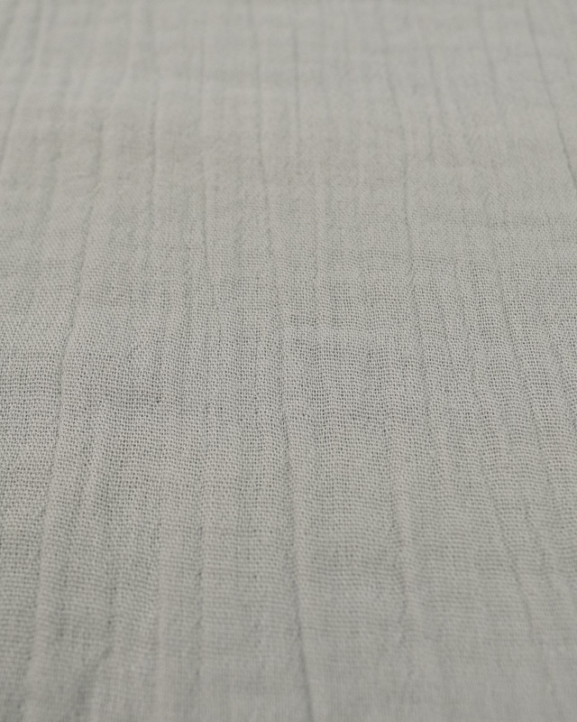 Tissu Double Gaze grande largeur gris clair Oeko-tex - Mercerine
