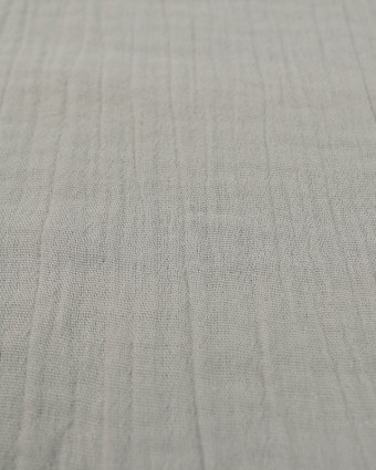 Tissu Double Gaze grande largeur gris clair Oeko-tex - Mercerine