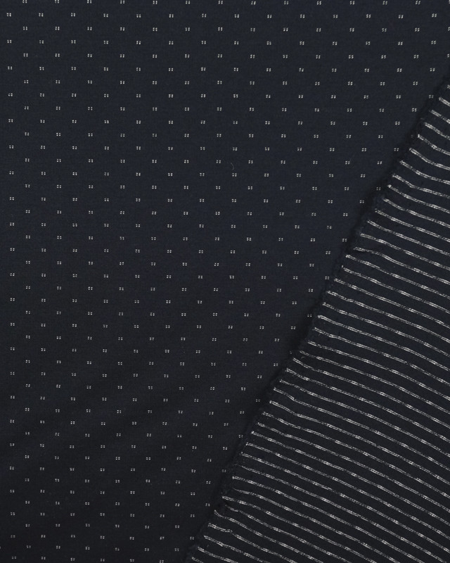 Tissus au mètre : Viscose marine épaisse stretch moucheté - Mercerine