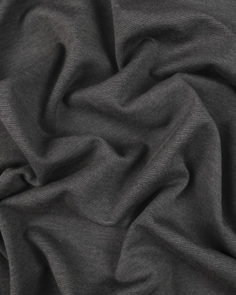 Tissu viscose stretch uni gris anthracite chiné