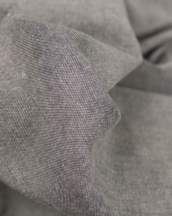 Tissu pour chemise : oxford gris chiné - Mercerine