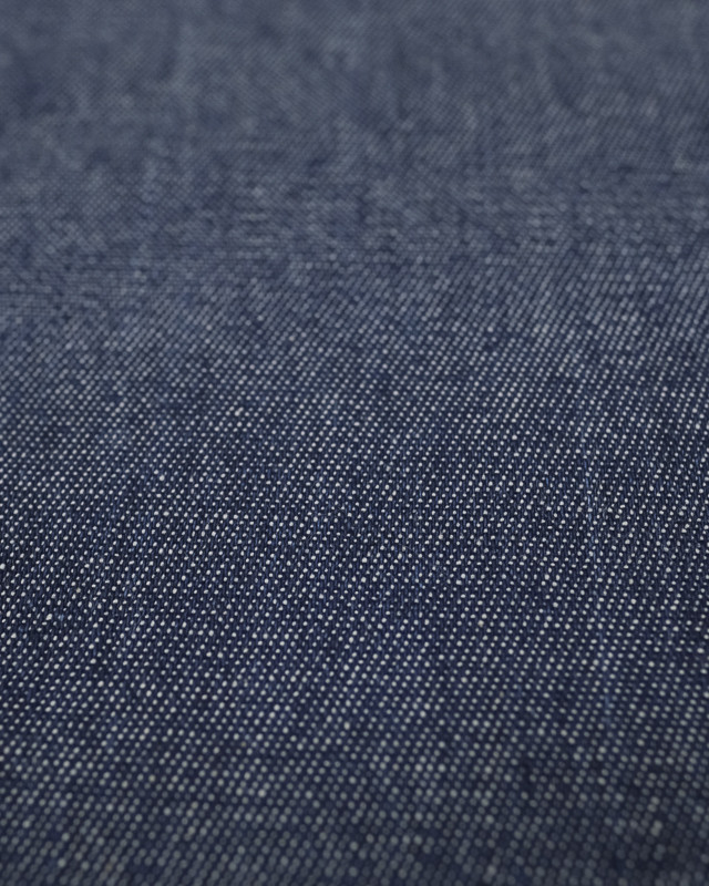 Chambray de coton Bleu Fonce César  - Mercerine