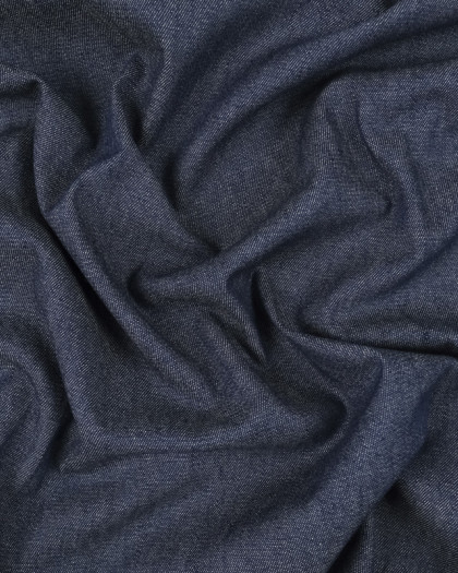  Tissu Jean Coton chambray Fin Bleu Fonce - Mercerine