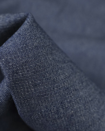 Chambray de coton Bleu Fonce César  - Mercerine