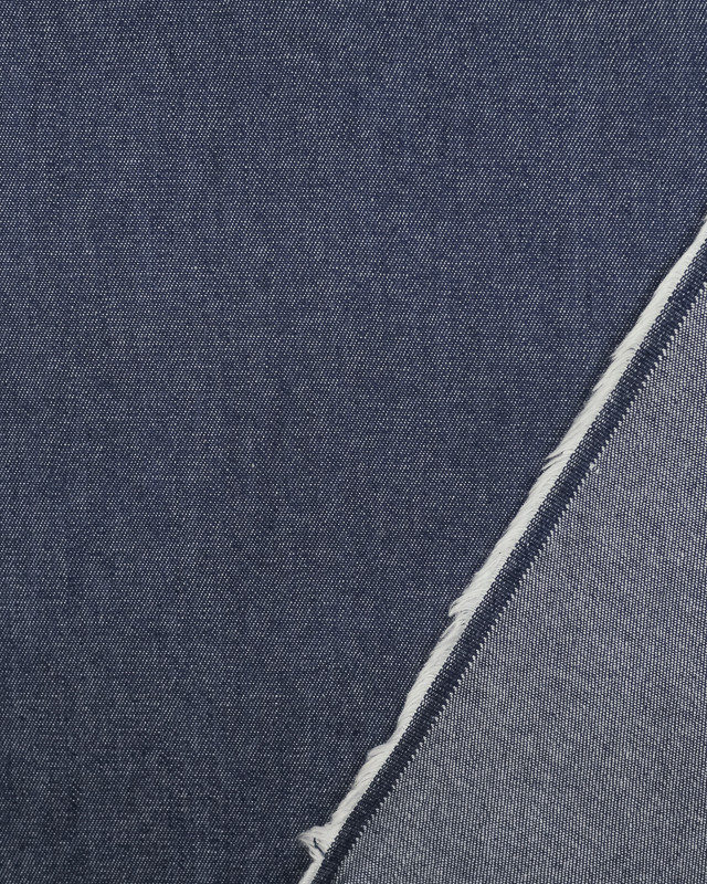 Chambray de coton Bleu Fonce César  - Mercerine