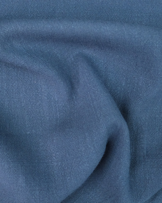 Tissu Lin Mélangé Bleu Jean  - Mercerine