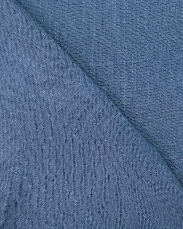 Tissu Lin Mélangé Bleu Jean  - Mercerine