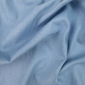 Tissu chambray Coton Fin Bleu...