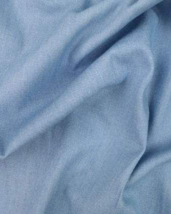  Tissu chambray Jean Coton Fin Bleu Clair - Mercerine