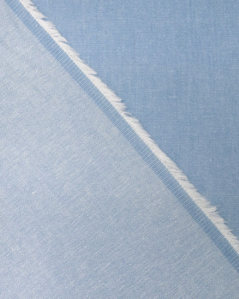 Tissu chambray Coton Fin Bleu Clair César  - Mercerine