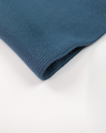 Tissu Manchette Col Bord Cote Petrole Alix