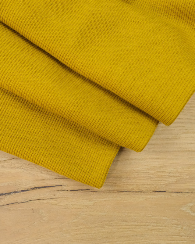Tissu Manche Col Bord Cote Safran Alix - Mercerine