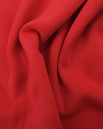  Tissu Sweat épais molleton rouge -  Mercerine