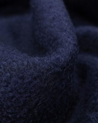 Laine manteau bleu marine fabriqué en Italie - Mercerine