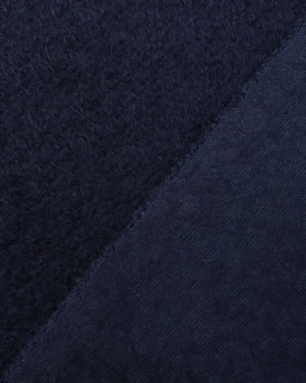 Laine manteau bleu marine fabriqué en Italie - Mercerine
