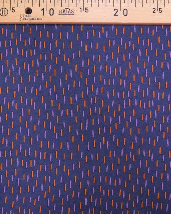 Viscose traits orangés bleu  - Mercerine