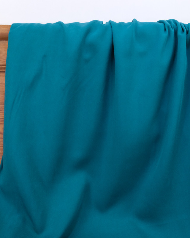 Viscose Bleu Petrole twill  - Achat tissu - Mercerine