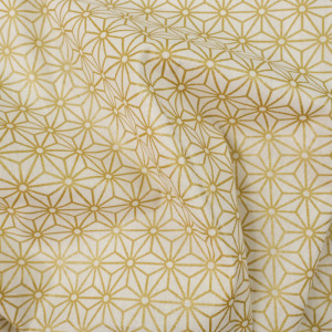 Tissu motif saki japonais Or