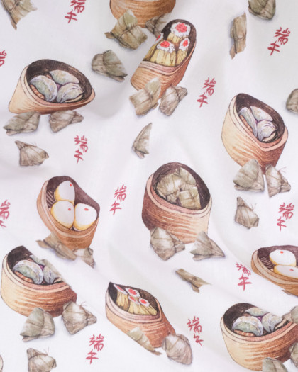 Coton imprimé Cuisine de Pekin