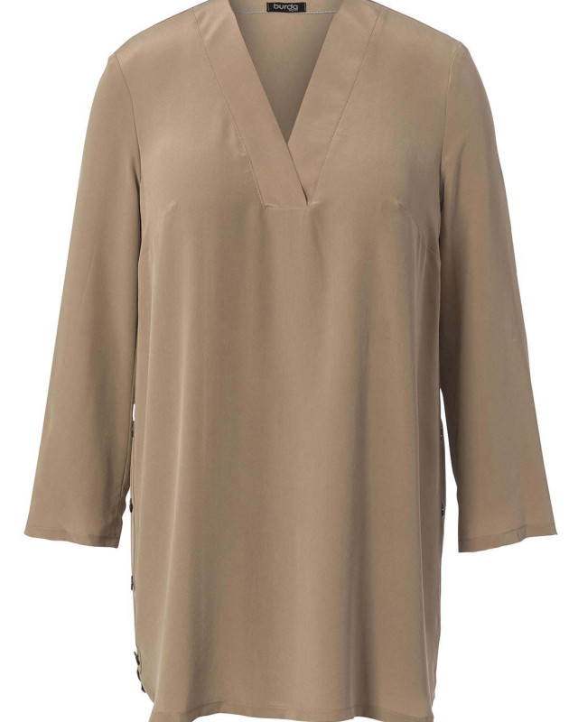Patron Robe et blouse col V femme - Burda 5953 - Mercerine