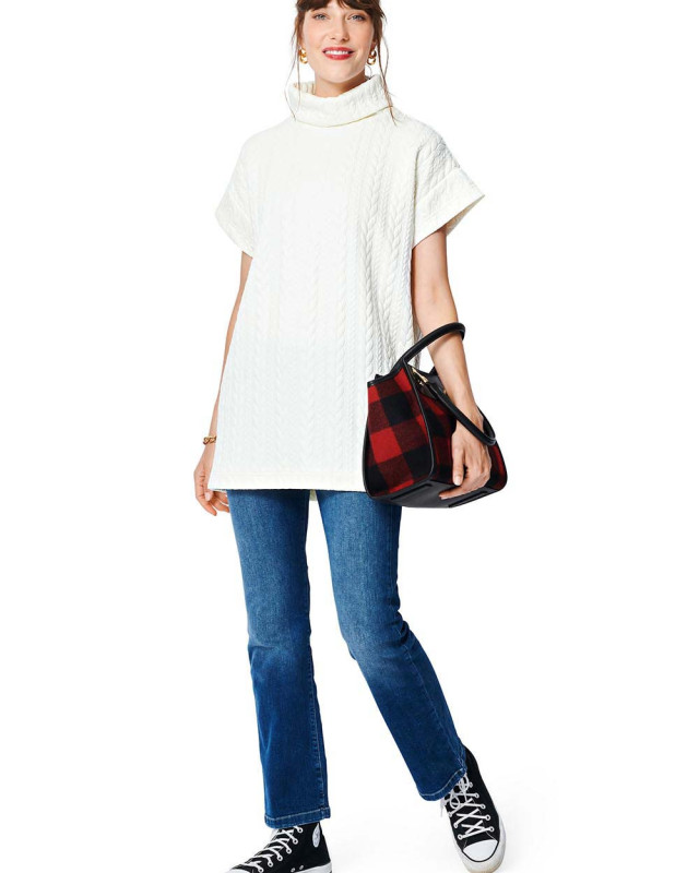Patron Pull col roulé femme - Burda 5963 - Mercerine