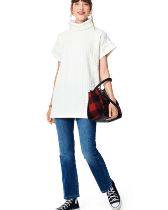 Patron Pull col roulé femme - Burda 5963 - Mercerine