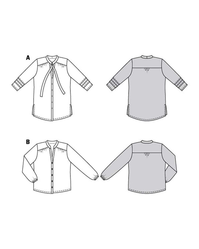 Patron de couture blouse Curvy : Burda 5965 - Mercerine