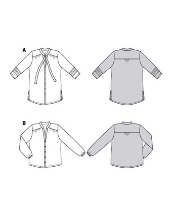 Patron de couture blouse Curvy : Burda 5965 - Mercerine