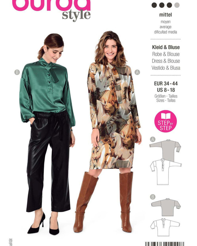 Patron Robe et blouse - Burda 5973 - Mercerine