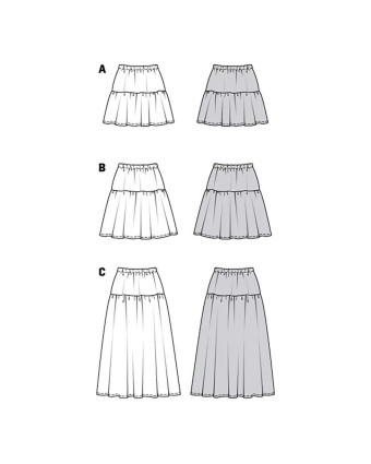 Patron jupe élastiqué Easy - Burda 5978 - Mercerine