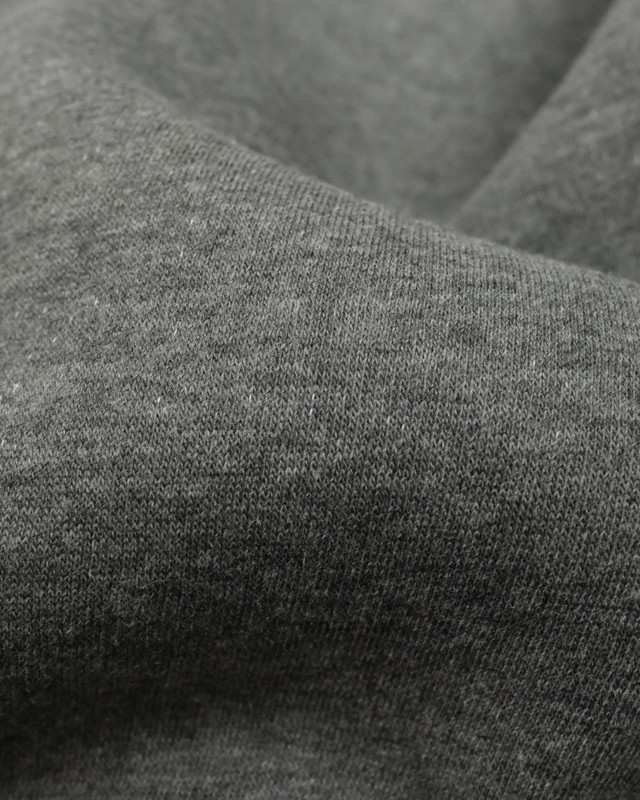 Tissu sweat gris chiné molleton uni - Mercerine