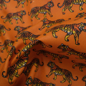 Coton Enduit Tigres Orange