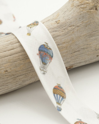 Biais Couture Montgolfière blanc 25mm - Mercerine