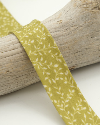 Biais Couture feuillage jaune 25mm