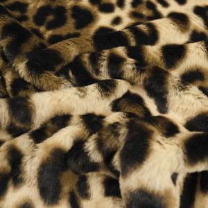 Tissu léopard fausse fourrure