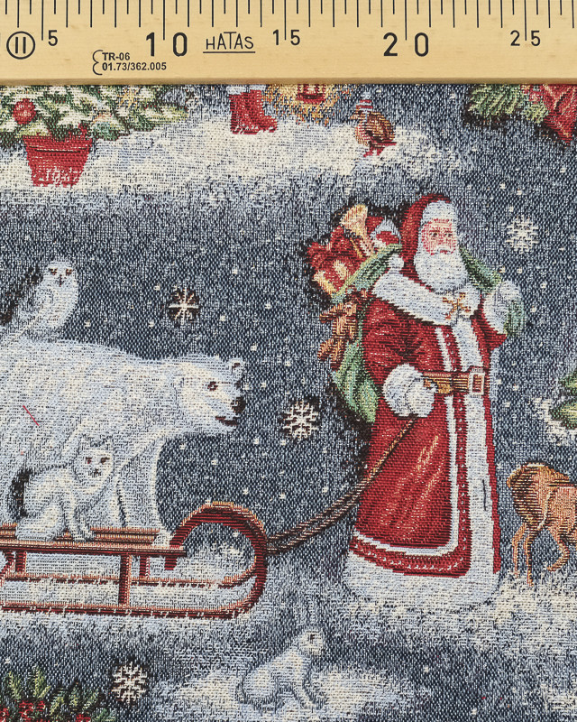 Tissu Jacquard de Noël au mètre : Nuit de Noël - Mercerine