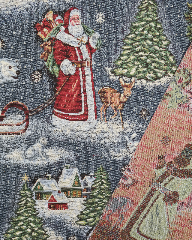 Tissu Jacquard de Noël au mètre : Nuit de Noël - Mercerine