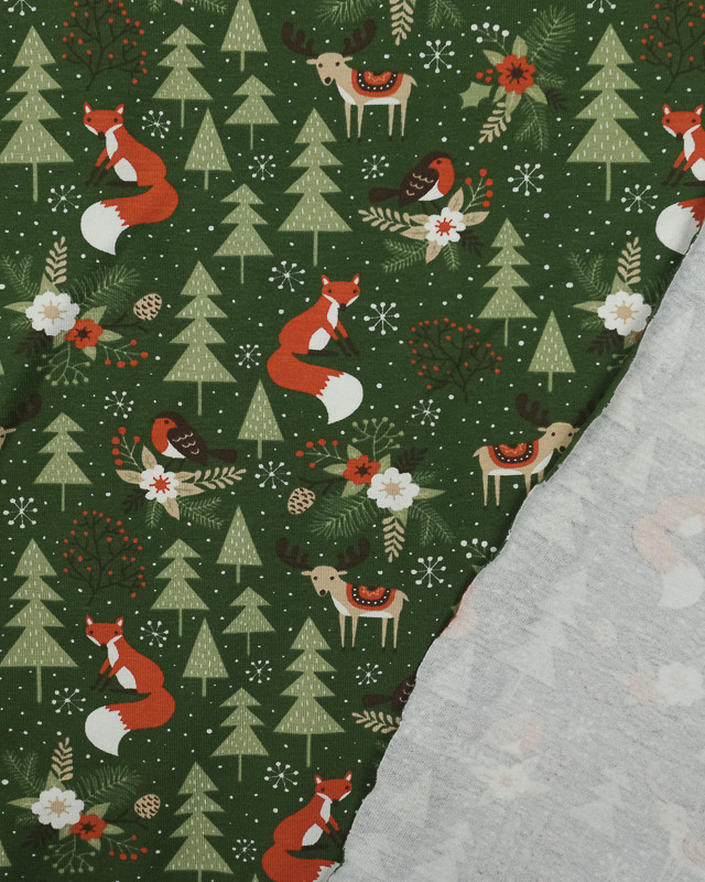Sweat à Capuche Noël Renard - Motif Arbre De Noël Avec Renards - Cadeau Festif Pour Fans D'animaux