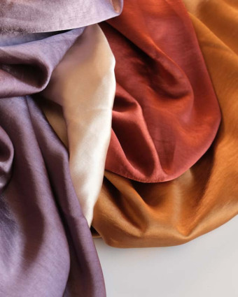 Tissu Satin Terracotta Soirée - Mercerine