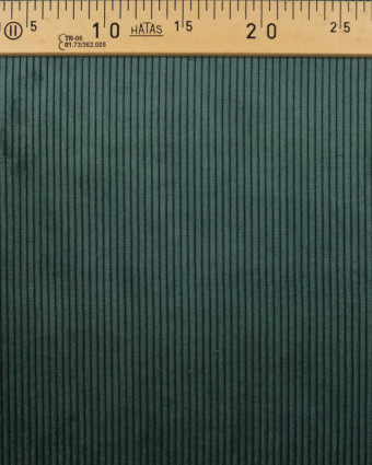 Velours ameublement côtelé vert sapin - Mercerine
