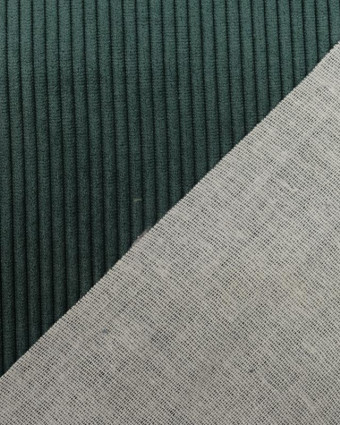 Velours ameublement côtelé vert sapin - Mercerine