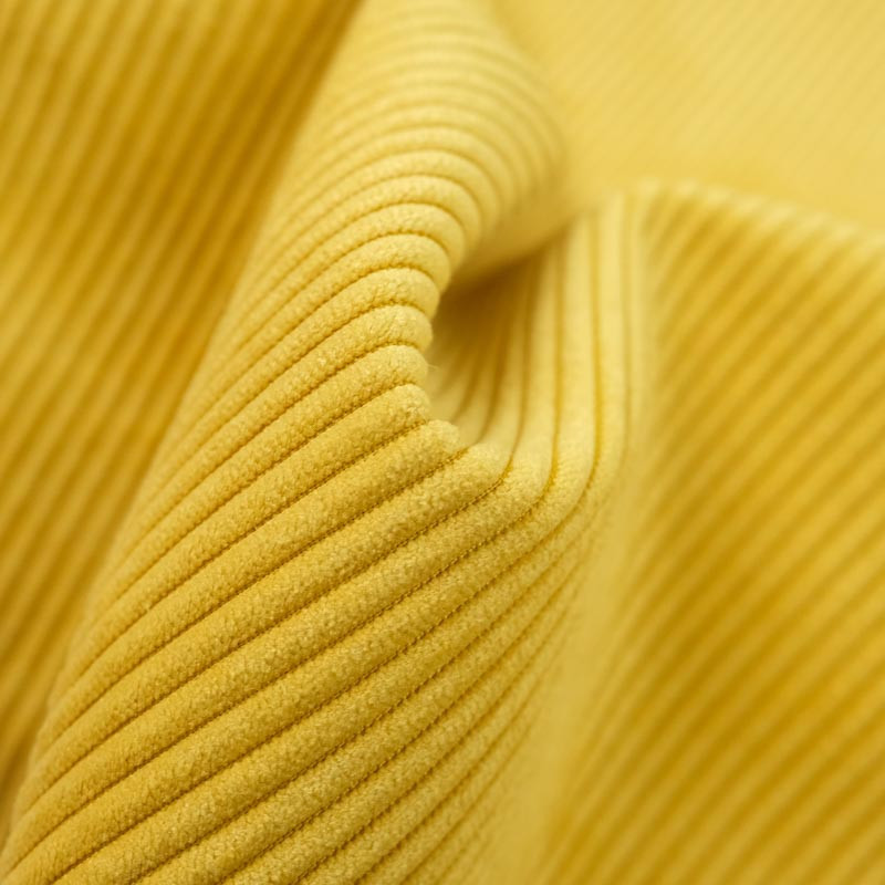  Velours côtelé jaune tissu ameublement- Mercerine