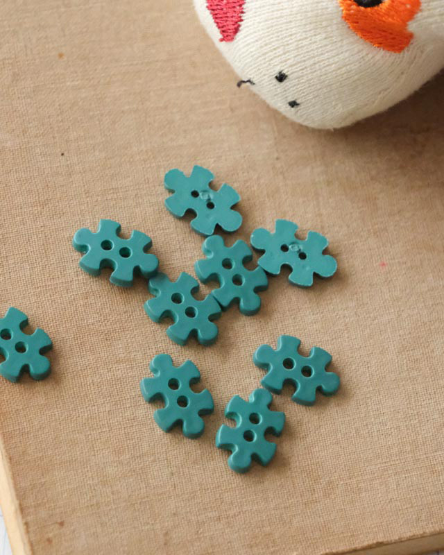 Bouton enfant puzzle 15mm 2 trous - Mercerine