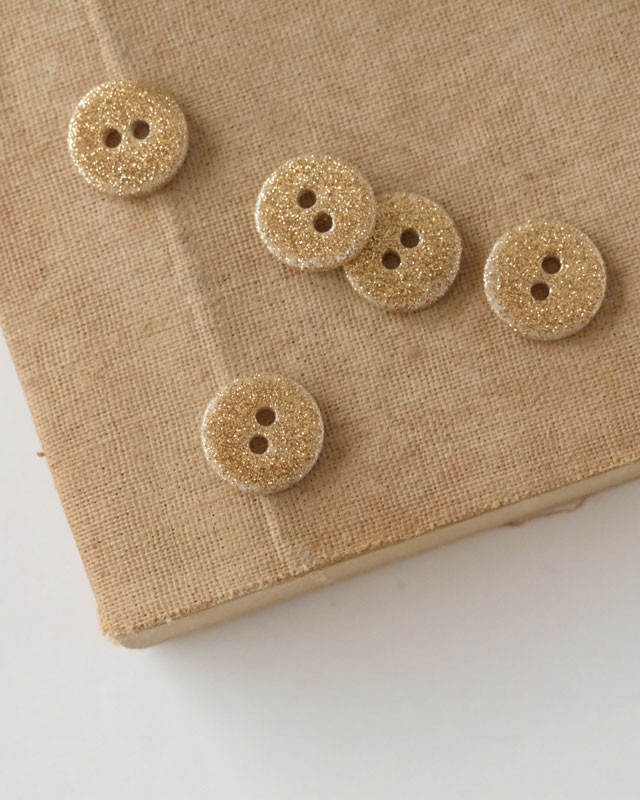 Bouton Ancien Doré Moulé - Mercerie Vintage - Lot De 1 à 10 Pièces - Occasion