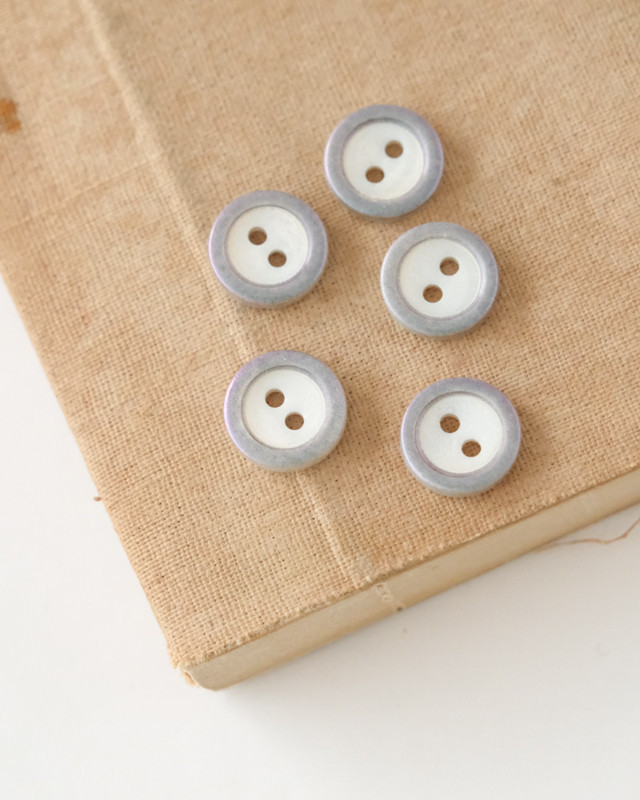 Bouton Nacre Bourelle Vernis Irise  - Mercerine